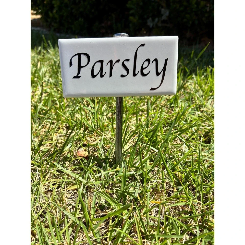 Tile Garden stake flower decor